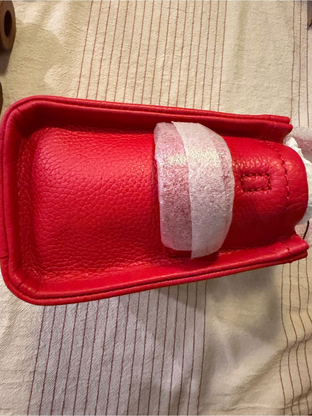 Marc Jacobs Red Pebbled Leather Mini Tote - Picture 4 of 7